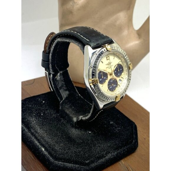 Breitling Unisex Watch B55046 Swiss Quartz Chronograph Black Leather Strap 36mm main image 5